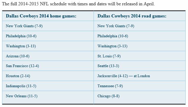 Dallas Cowboys Schedule 2015 | Search Results | Android Update