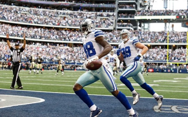 Dallas Cowboys wide receiver Dez Bryant (88) runs in a touchdown as teammate John Phillips (89) looks on - The Boys Are Back blog