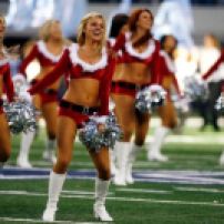 Dallas Cowboys Cheerleaders Christmas uniforms