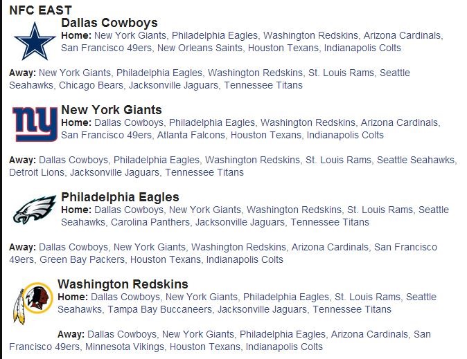 Dallas Cowboys 2014 2015 schedule | THE BOYS ARE BACK